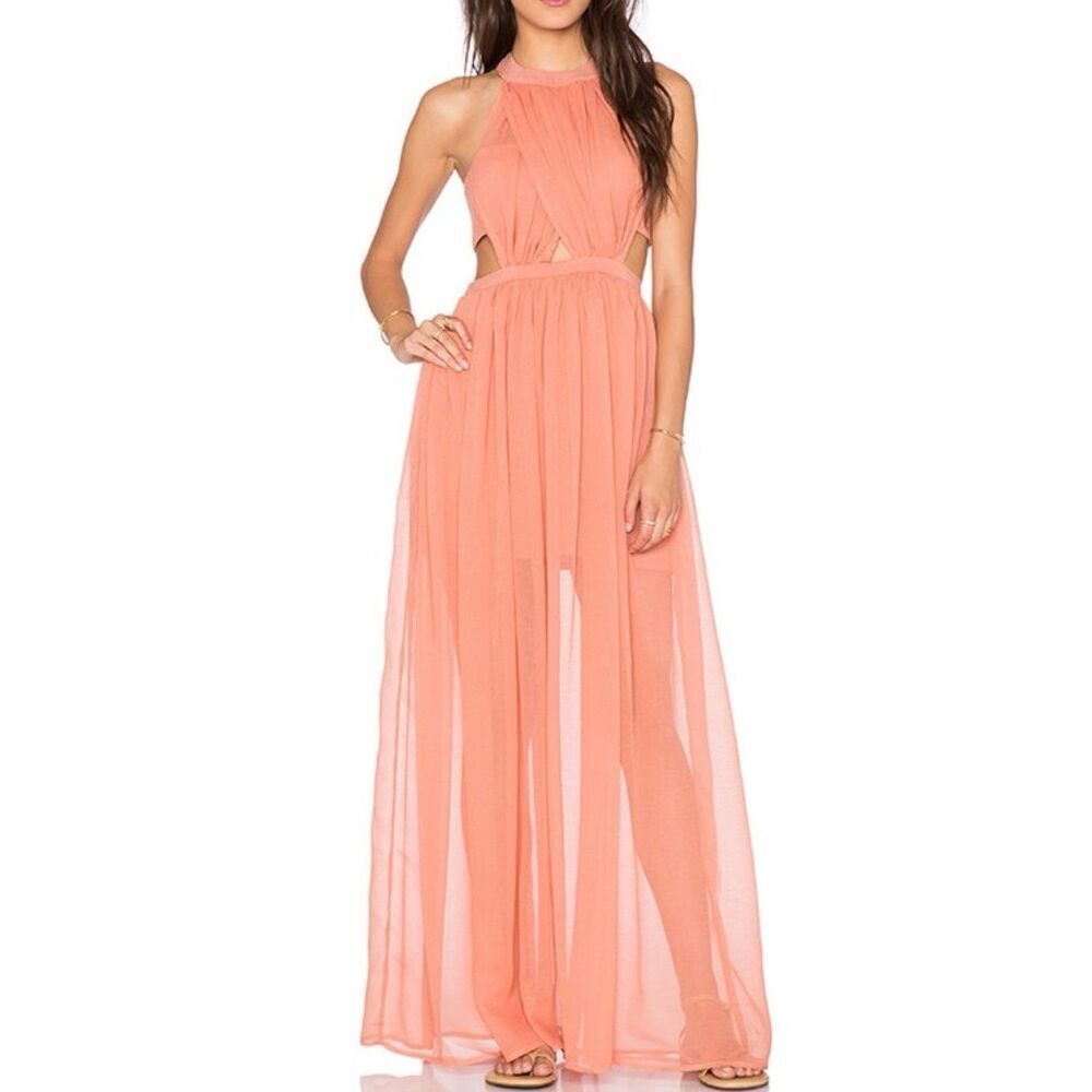 The JETSET DIARIES Revovle Carla Maxi Cut Out Detailing Lined Dress Women's XS